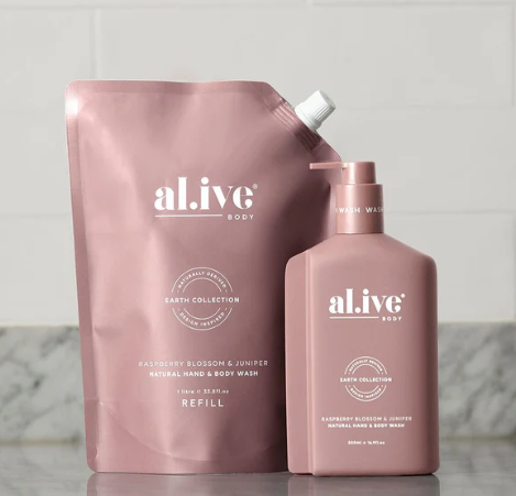 ALIVE BODY | Rasberry Blossom & Juniper 1L Wash Refill