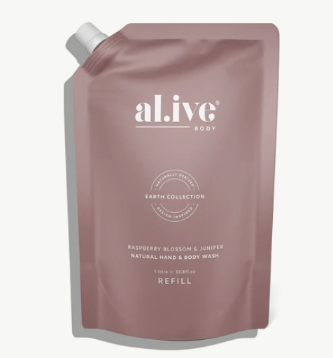 ALIVE BODY | Rasberry Blossom & Juniper 1L Wash Refill