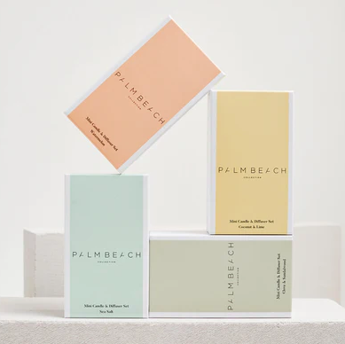 PALM BEACH - Vintage Gardenia Mini Candle & Diffuser Gift Pack