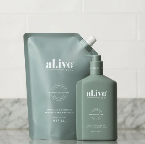 ALIVE BODY - Kaffir Lime & Green Tea 1L Wash Refill