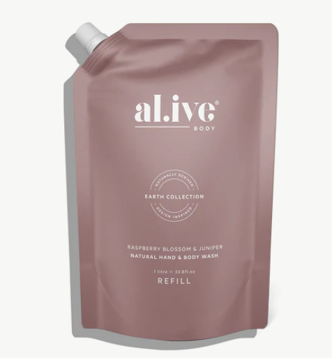 ALIVE BODY - Rasberry Blossom & Juniper 1L Wash Refill