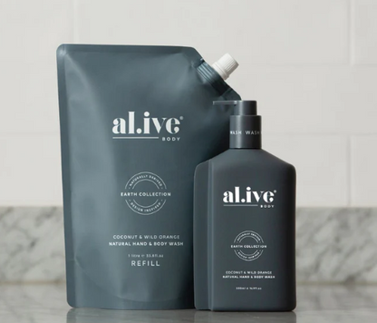 ALIVE BODY - Coconut & Wild Orange 1L Wash Refill