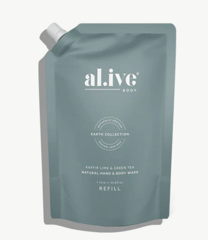 ALIVE BODY - Kaffir Lime & Green Tea 1L Wash Refill