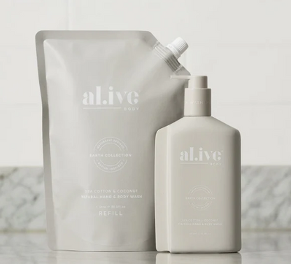 ALIVE BODY - Sea Cotton & Coconut 1L Wash Refill